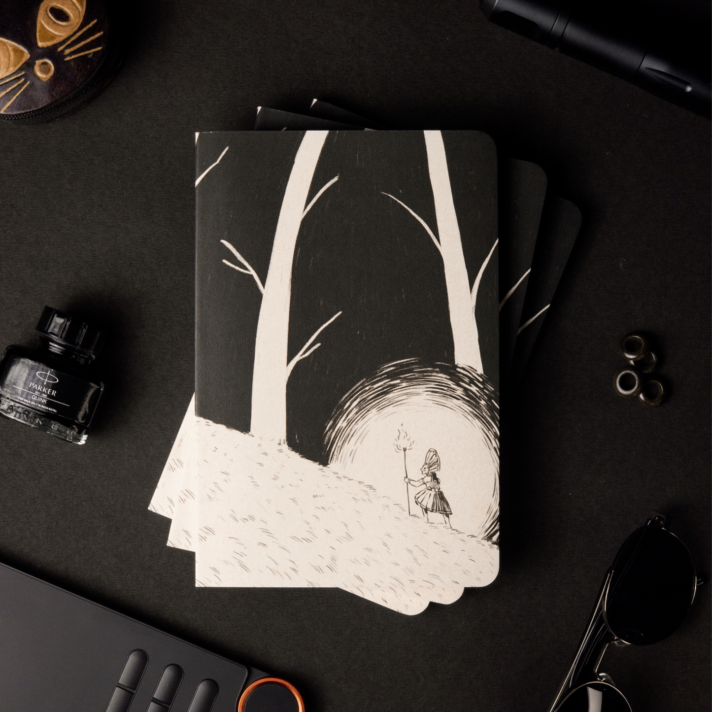 A5 JOURNAL NOTEBOOK with Original Art Cover by Indian Artists | Theyyam Inspired
