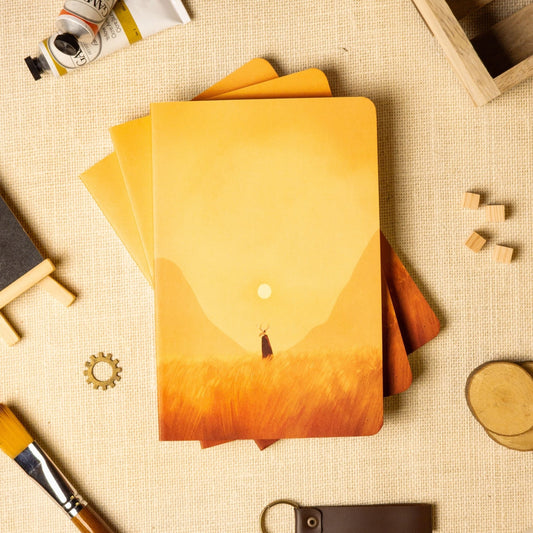 Aesthetic Journal Notebook A5 | Original Art Cover - Uncanny Valley - 144 pages | Dotgrid & Unruled - Petal Black Store