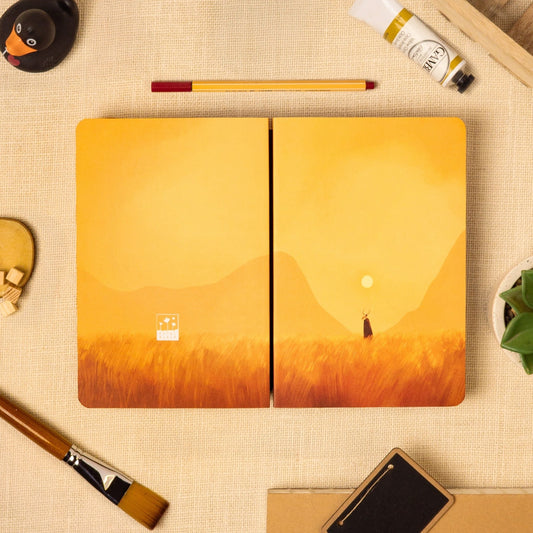 Aesthetic Journal Notebook A5 | Original Art Cover - Uncanny Valley - 144 pages | Dotgrid & Unruled - Petal Black Store