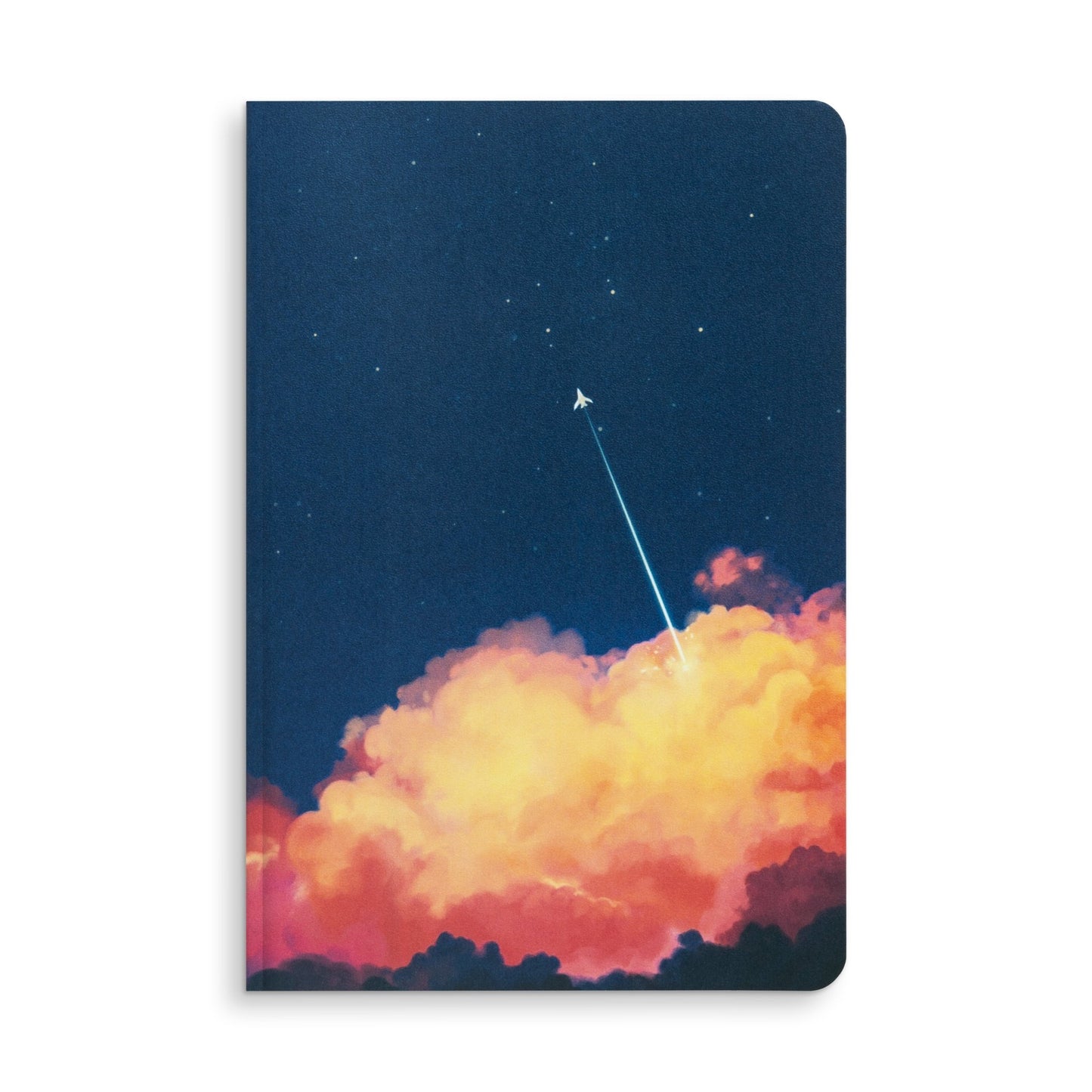 Skyview - Aesthetic Journal Notebook A5 with ORIGINAL ART Cover - Petal Black Store