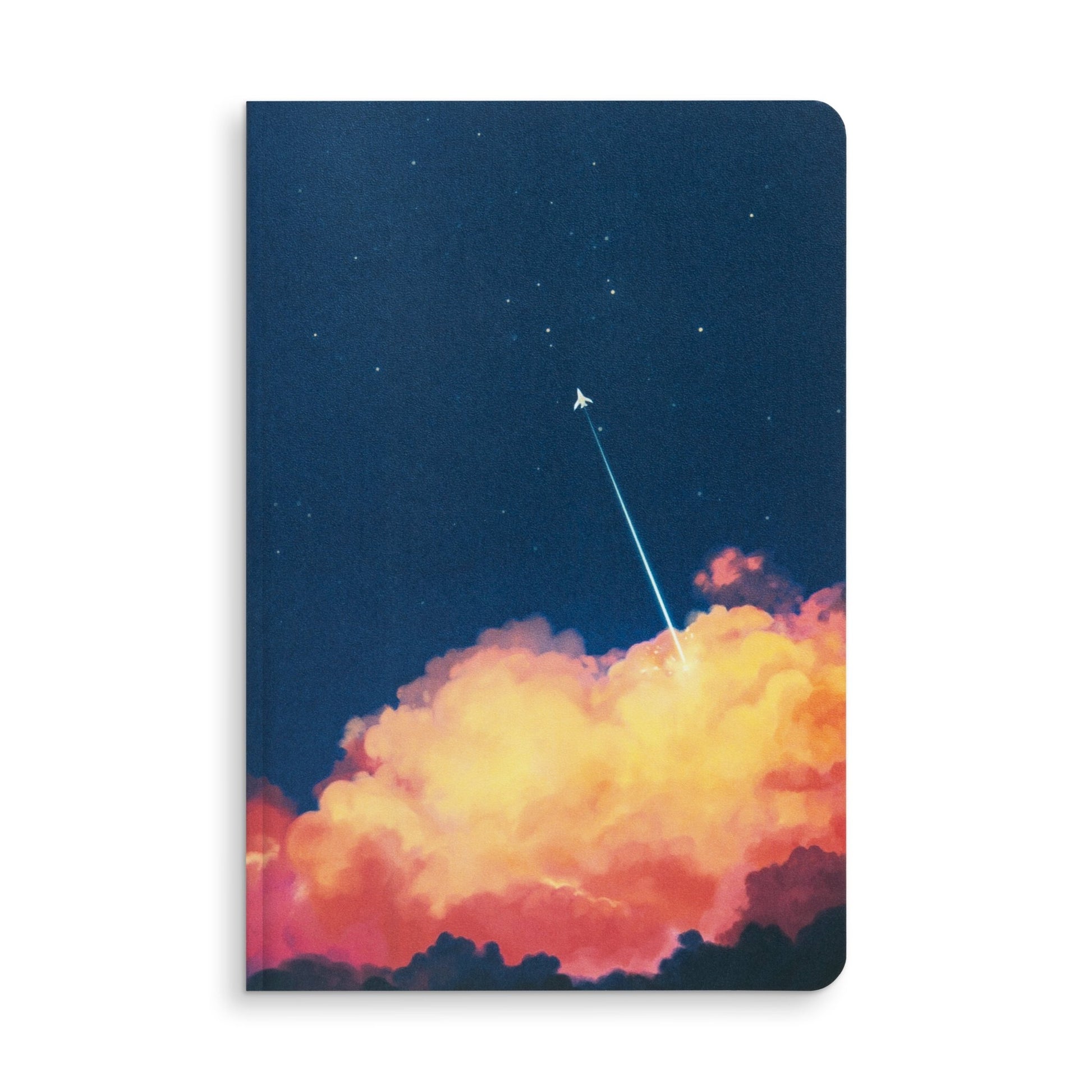 Skyview - Aesthetic Journal Notebook A5 with ORIGINAL ART Cover - Petal Black Store