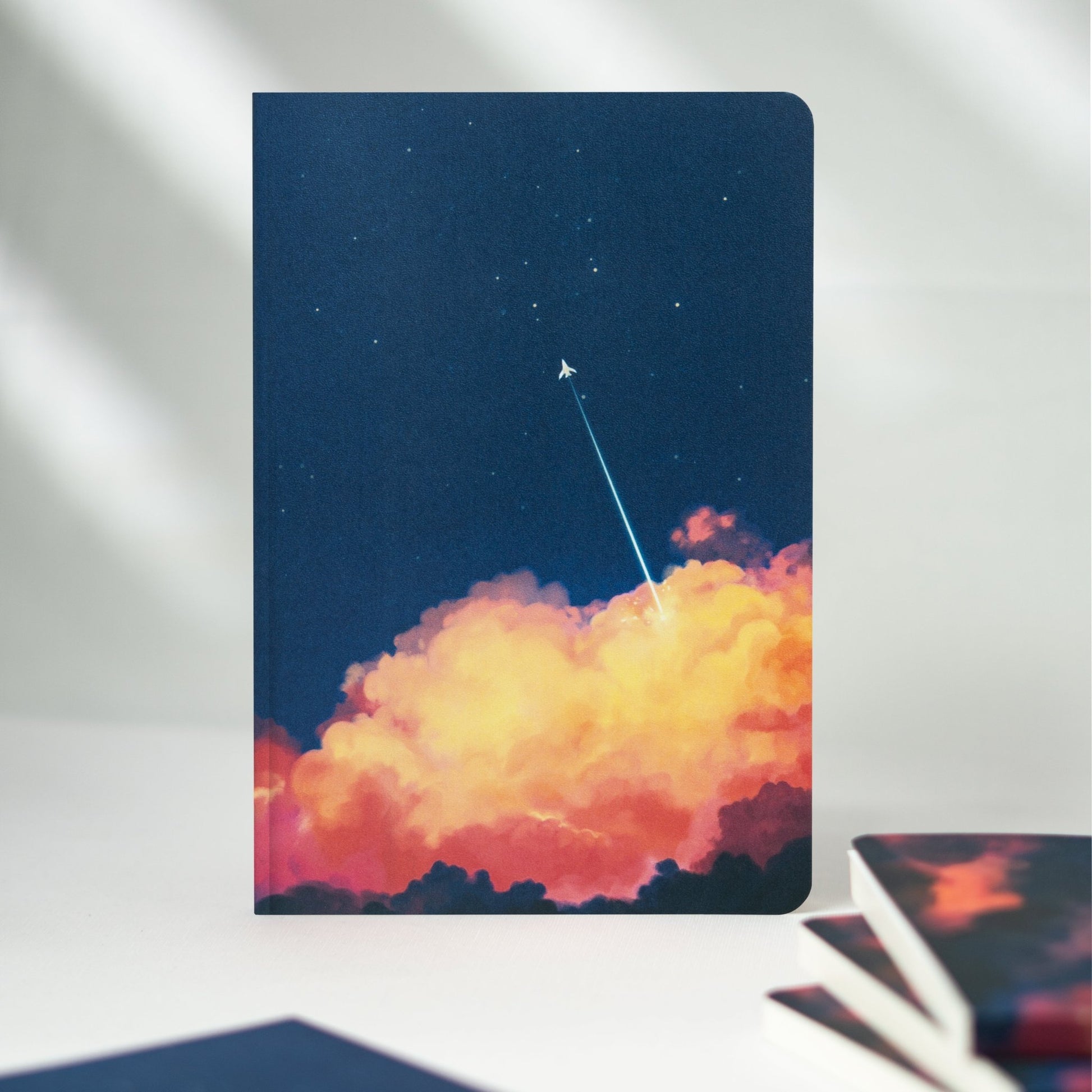 Skyview - Aesthetic Journal Notebook A5 with ORIGINAL ART Cover - Petal Black Store