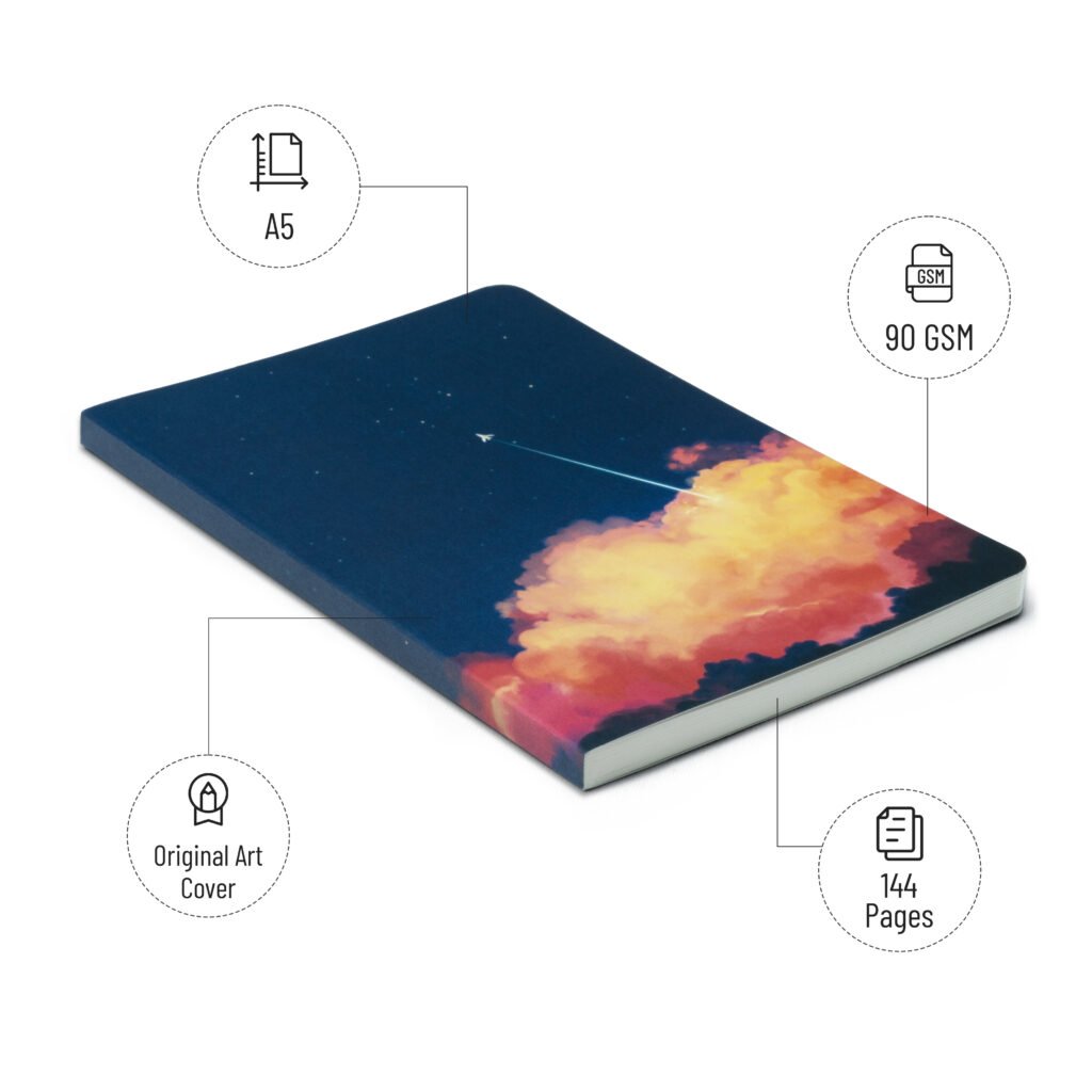 Product Photo - Skyview - A5 Journal Notebook with Original Art Cover